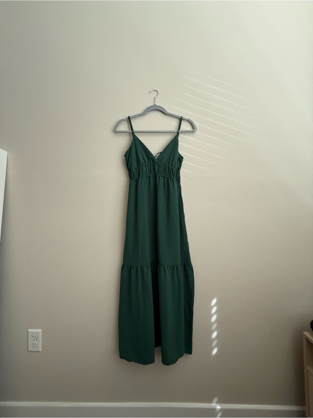 a new day Dark Green Spaghetti Strap Maxi Dress